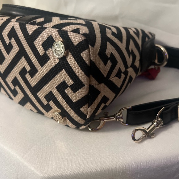 Spartina 449 Callahan Satchel Crossbody EUC Leather And Linen - Picture 6 of 14